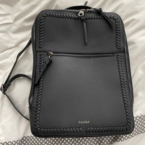 Calpak leather laptop backpack